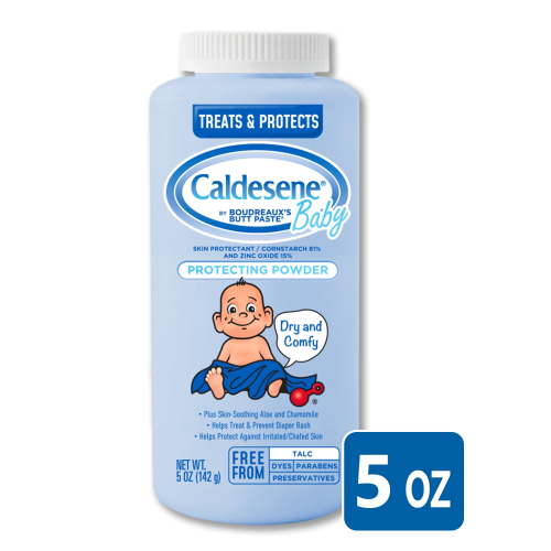 Caldesene Cornstarch Baby Powder with Zinc Oxide, Talc-Free Baby Powder, 5 Oz HSA/FSA Eligible
