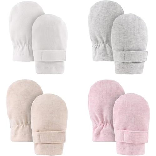 Newborn Baby Mittens Infant No Scratch Gloves Cotton Mitts for Baby Girls Boys