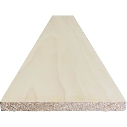 1/2" x 5-1/2" x 72" Unfinished Solid Poplar Board | Real American Hardwood | Use for Board & Batten, Moulding, Baseboard, DYI, and Woodworking
