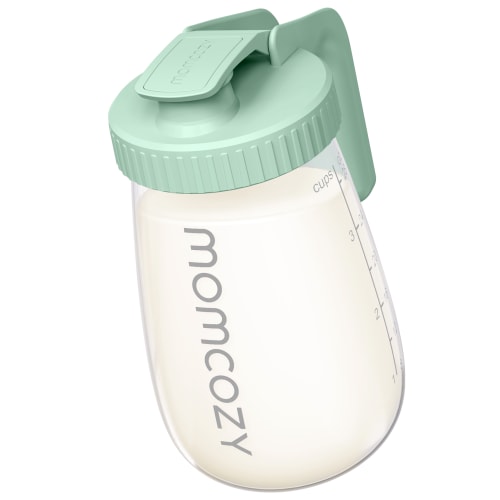 Momcozy Breast Milk Pitcher, Resistant to Heat and Cold Abrupt Temp Swings, 1 Quart Mason Jar