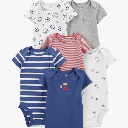 Simple Joys by Carter's Baby-Boys 6-Pack Short-Sleeve Bodysuit