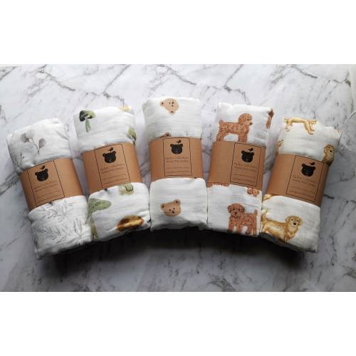 Beautiful Organic Bamboo & GOTS Cotton Muslin Wraps