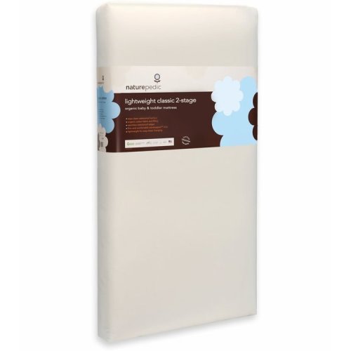 Naturepedic MC 34 Lightweight Classic Seamless 2-Stage White Crib Mattress - Bellini Baby and Teen Furniture