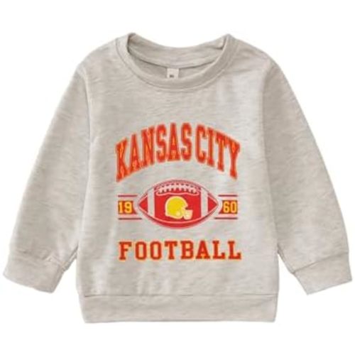 Toddler Baby Boy Football Outfit Sweatshirt Football Games Letter Print Crewneck Pullover Shirt Tops Winter Clothes