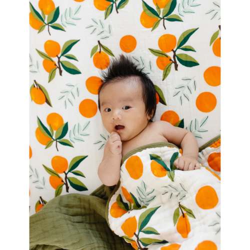Fresh Clementine Muslin Quilt