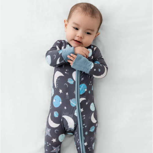 Blue To the Moon & Back Zippy - Little Sleepies