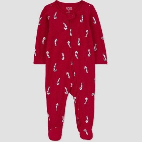Carter's Just One You®️ Baby Christmas Candy Cane Sleep N' Play - Red 6M