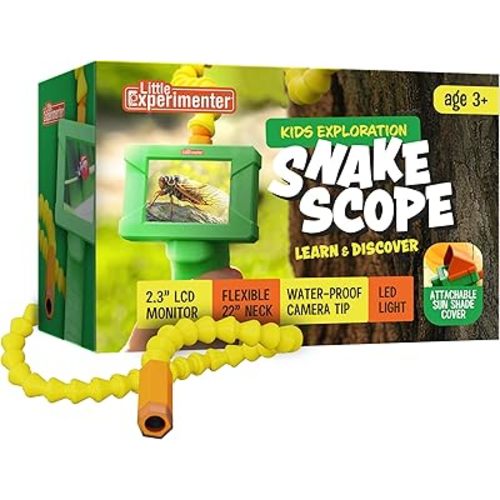 Borescope Snake Camera with Light for Kids, Unique Educational STEM Toys, Science Gifts for 5 Year Old Boy, Camping Nature Activities, Best Birthday Gift for Boys & Girls Ages 4 5 6 7 8 9 10 Years Old