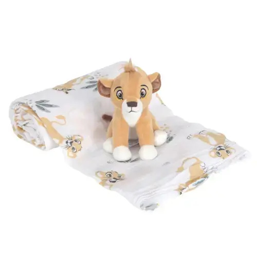 Lion King Swaddle Blanket & Plush Gift Set