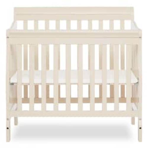 Aden 4-in-1 French White Convertible Mini Crib