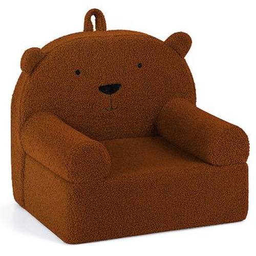 Costway Kids Bear Sofa Toddler Foam Couch with Soft Fleece Fabric Cover