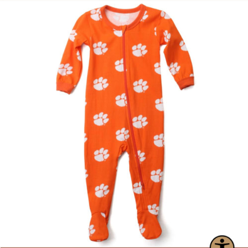Clemson | Clemson Infant Zip Pajamas | Alumni Hall