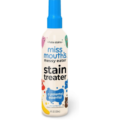 Miss Mouth's Messy Eater Stain Treater Spray - 4oz 2 Pack Stain Remover - Newborn & Baby Essentials - No Dry Cleaning Food, Grease, Coffee Off Laundry, Underwear, Fabric