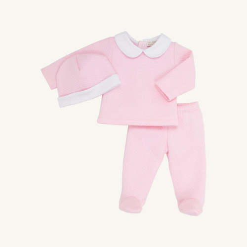 Hart's Hold Me Set (Pima Jacquard) - Palm Beach Pink with Worth Avenue