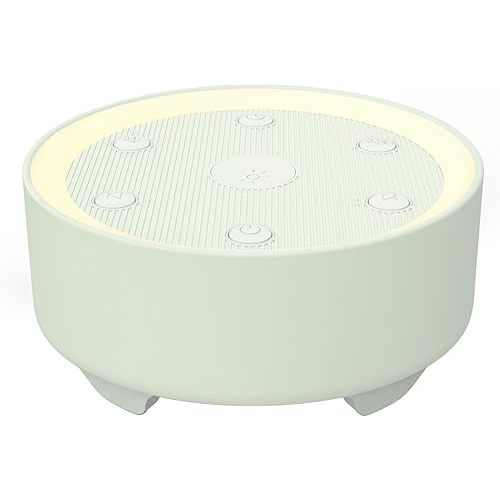 Kipcush Baby & Kids White Noise Sound Machine w/Night Light, 21 Non-Looping Sounds, 6 Timers (15-120 min & 8H), Memory, USB Powered for Nursery, Home & Travel