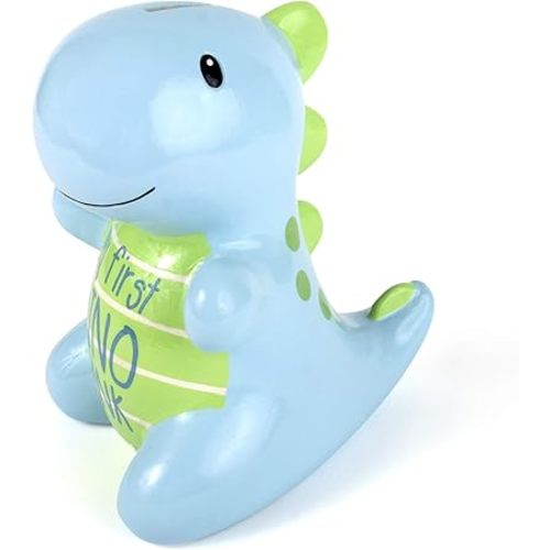 My Baby’s First Bank Piggy Bank – Ceramic Animal Bank and Nursery Piggy Bank for Baby Boys, Girls, Toddlers, and Kids (Dinosaur)