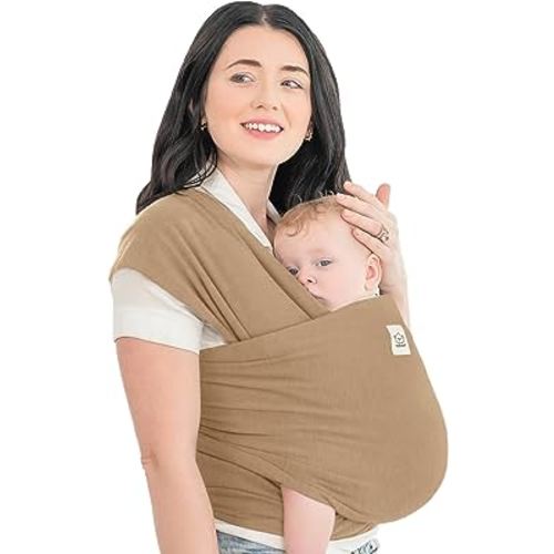 KeaBabies Baby Wrap Carrier - All in 1 Original Baby Carrier Newborn to Toddler Sling, Easy to Wear, Hands Free Bonding, Lightweight, Breathable Infant Wraps (Warm Hearth)