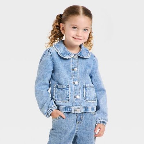Toddler Girls' Denim Jacket - Cat & Jack™ Light Wash 18M