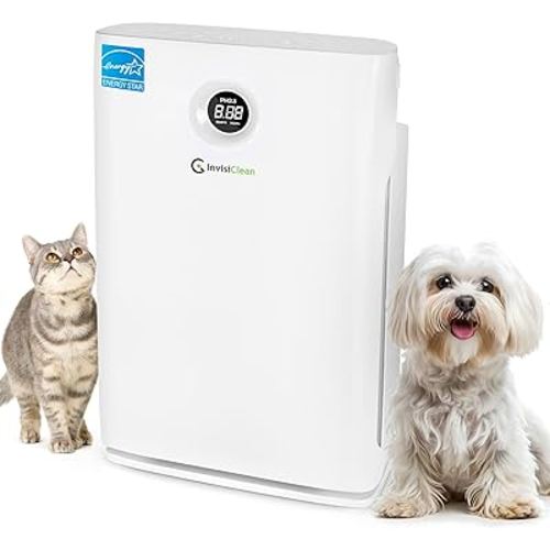 Air Purifier for Large Room, Bedroom, Home - Over 1600 Sq Ft, ZERO Ozone, UV Light, H13 Medical Grade True HEPA - Smoke, Dust, Allergies, Pet Hair Air Cleaners - InvisiClean Claro IC-4524