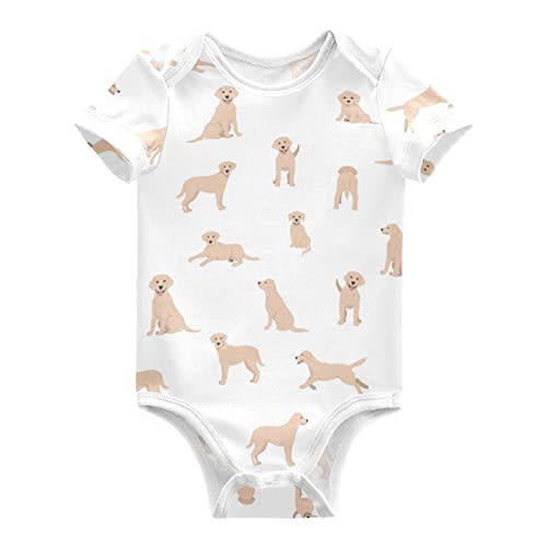 vvfelixl Baby Girls' Bodysuits Black Pug White Short Sleeve Cotton Baby Clothes For Girls 0-24 Months