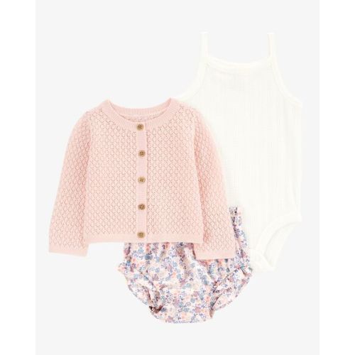 Baby 3-Piece Floral Cardigan Set - Pink - Carter's | Carter's