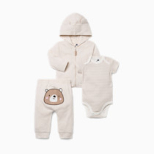 Small Story Organic Cotton 3-Piece Hoodie Set - Beary Cute, 3-6 M