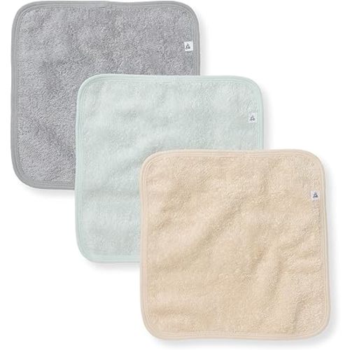 Burt's Bees Baby Infant Washcloths, 100% Organic Cotton, Soft and Super Absorbent Knit Terry & Woven Terry Wash Cloth