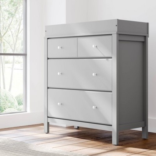Storkcraft Horizon 3-Drawer Dresser with Changing Topper - Pebble Gray