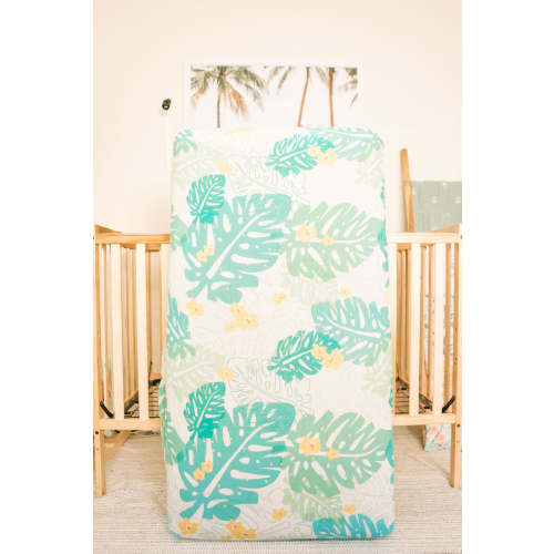 Monstera Leaf Crib Sheet