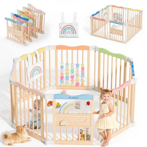 Woodty 8-Panel Kids Safety Fence Set