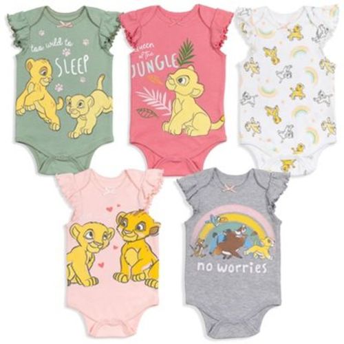 Disney Classics 101 Dalmatians Bambi Dumbo 5 Pack Short Sleeve Bodysuits