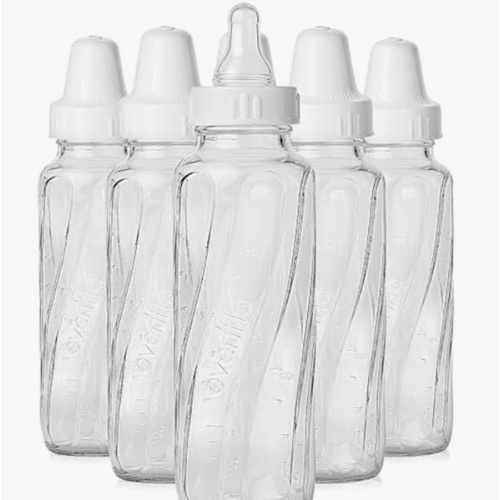 Evenflo Feeding Classic Glass Bottle, Twist Bottles, 8 Oz, 1-Pack of 6 Bottles