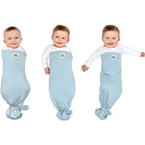 The Ollie Swaddle -- Helps to Reduce The Moro (Startle) Reflex -- Made from a Custom Designed Moisture-Wicking Material (Sky)