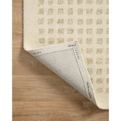 Loloi Chris Loves Julia x Polly Collection POL-01 Ivory/Natural 7'-9" x 9'-9" Area Rug