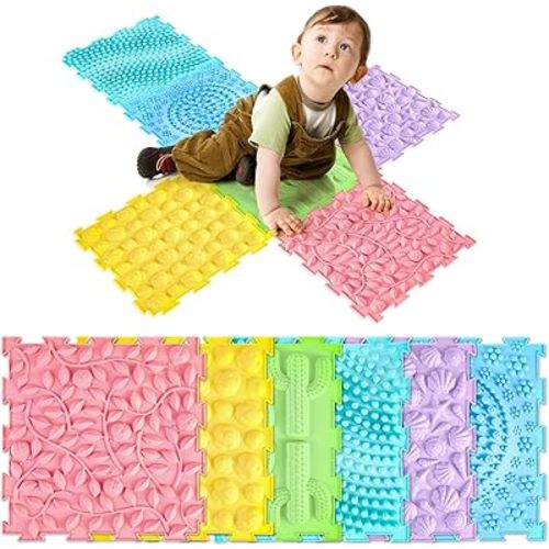 Sensory Mat for Autistic Children Massage Game Mats Puzzle Play Mats Textured Sensory Floor Tiles for Kids Toddlers Sensory Room Must Have