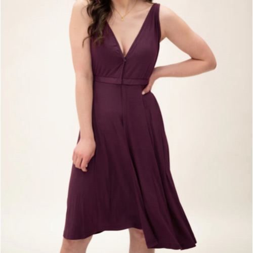 Juliet Labor & Postpartum Gown in Plum – Lila