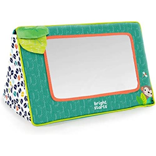 Bright Starts Sit and See Safari Floor Mirror Tummy Time Activity Toy, Ages Newborn +