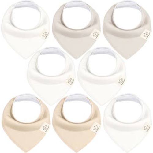 8-Pack Organic Bandana Bibs