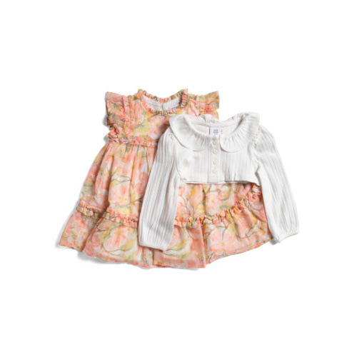 Infant Girls Cardigan And Floral Dress Set | Girls' Dresses | T.J.Maxx