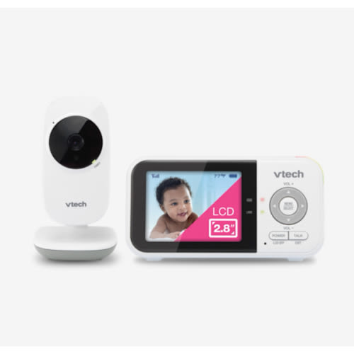 VTech VM819 Baby Monitor with Camera and Audio, 2.8” Screen Portable Baby Camera, Night Vision, 2-Way Audio, Temperature Sensor and Lullabies, Secure Transmission No WiFi, Ideal for Baby/Elderly/Pet