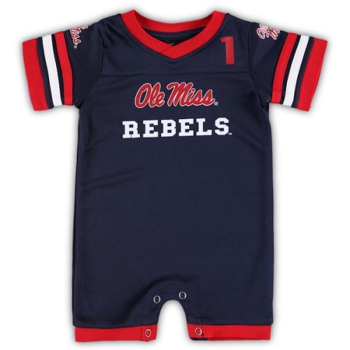Ole Miss Rebels Colosseum Newborn & Infant Bumpo Football Romper - Navy