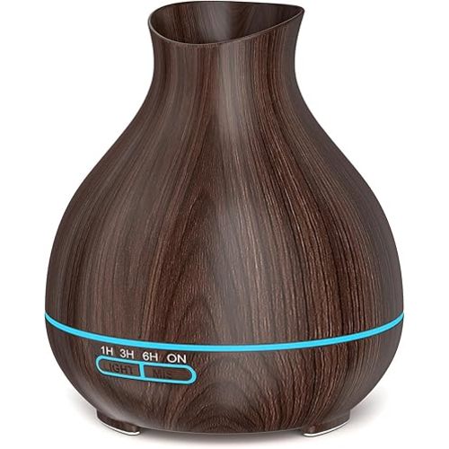 BZseed Aromatherapy Essential Oil Diffuser, 550ml Ultrasonic Fragrant Oil Large Room Humidifier, Diffusers for Home with Timer and Waterless Auto-Off, 7 Color LED Lights,Cool Mist Humidifiers