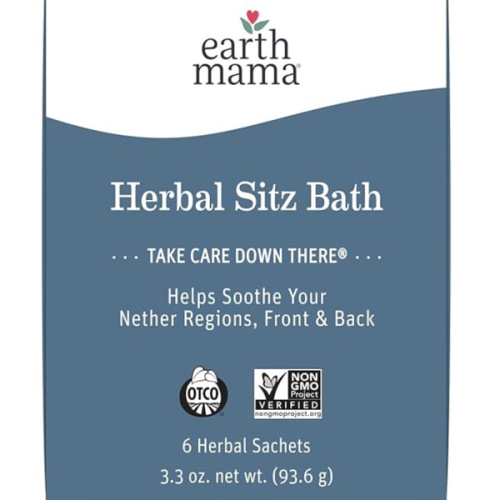 Earth Mama Herbal Sitz Bath | Pregnancy & Postpartum Essentials, Soothing Sitz Bath for Hemorrhoids with Witch Hazel, & Calendula, 6-Count