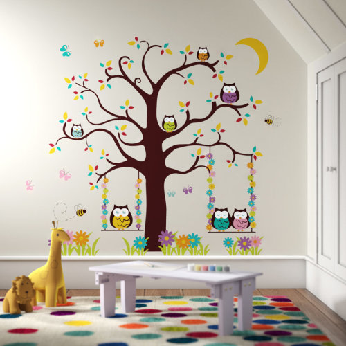 Harriet Bee Owl Tree Wall Decal & Reviews | Wayfair