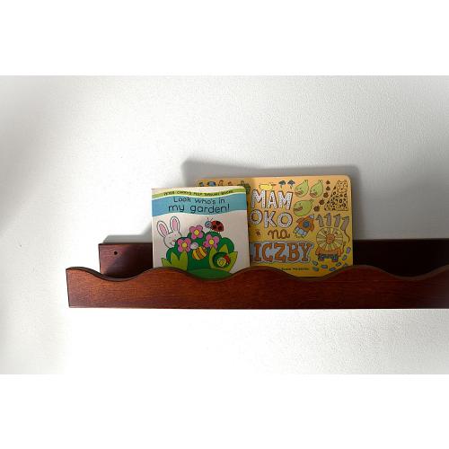 Scalloped Floating Shelf: Montessori Plywood Bookshelf
