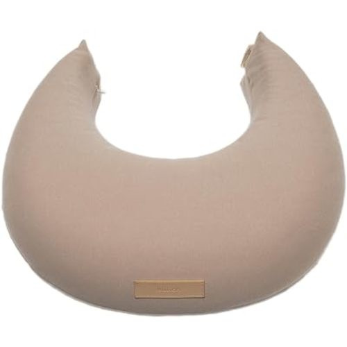 Natural Breastfeeding Pillow, Nursing and Posture Support, Plant Based Cushion with Organic Cotton Removable Cover (Wheat)