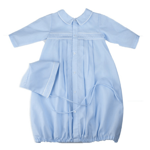 Boys Dot Embroidered Take Me Home Gown with Hat I Feltman Brothers
