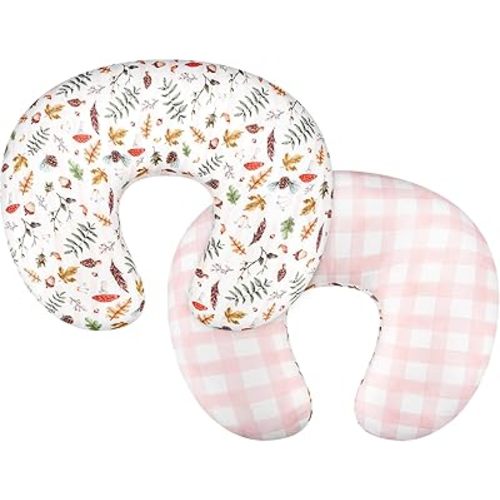 DILIMI Nursing Pillow Cover, Soft Stretchy Nursing Cover for Breastfeeding Pillow, 1 Pack Reversible Removable Slipcover for Baby Boy and Girls, Forest