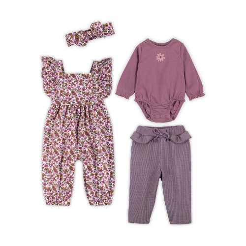 Little Star Organic Baby Girl 4 Pc Gift Set, Size 0/3M - 18 Months