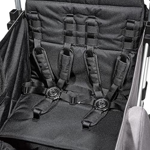 Larktale caravan Double Seat Kit | 1 to 2 Seat Conversion Cover with Harnesses | Turn Your Double Wagon Stroller for 2 Kids into a 3 or 4 Seat Stroller Wagon for Kids with New Siblings